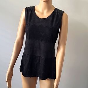 Glen Arthur Sleveless Suede Top size 8